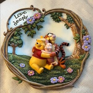 Disney Winnie the Pooh Group Hug Wall Plaque - Yellow, Red, Pink, Purple, Green